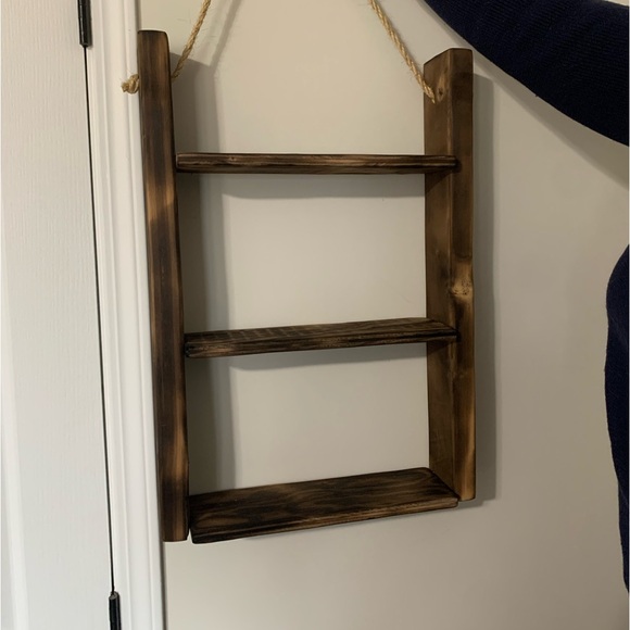 Rustic burnt 3 level shelf. - Picture 2 of 4